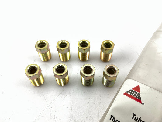 (8) AGS BLF-40 Brake Line Steel Tube Nut, 3/16'' (M10x1.0 Inverted)