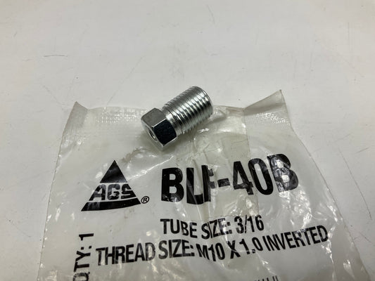 AGS BLF-40B Brake Line Steel Tube Nut, 3/16'' (M10x1.0 Inverted)