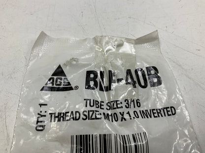 AGS BLF-40B Brake Line Steel Tube Nut, 3/16'' (M10x1.0 Inverted)