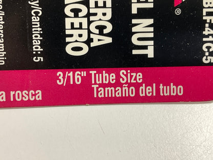 (5) AGS BLF-41C Steel Tube Nut, 3/16'' (1/2''-20) Inverted