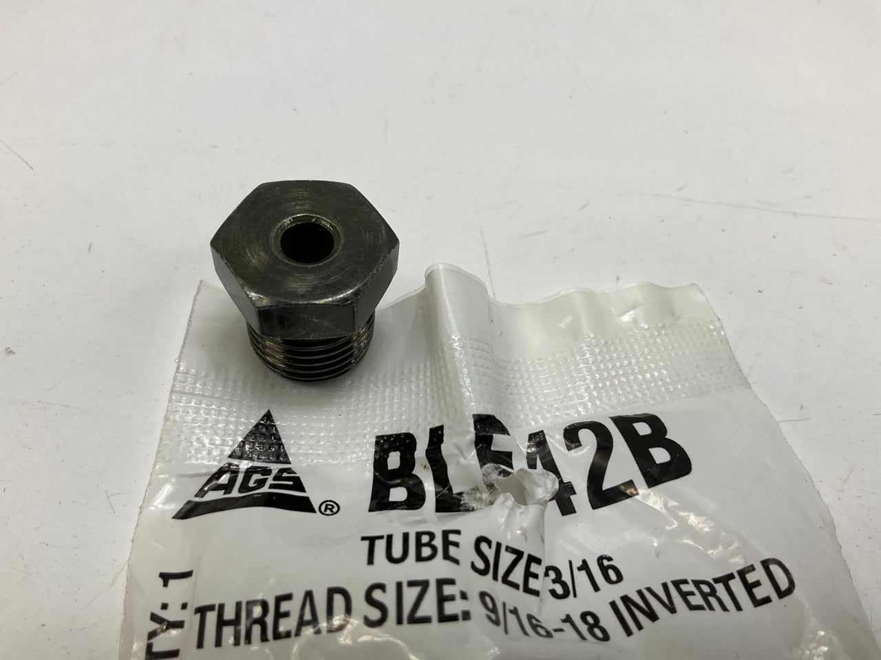 AGS BLF-42B Brake Line Steel Tube Nut, 3/16'' (9/16''-18 Inverted)