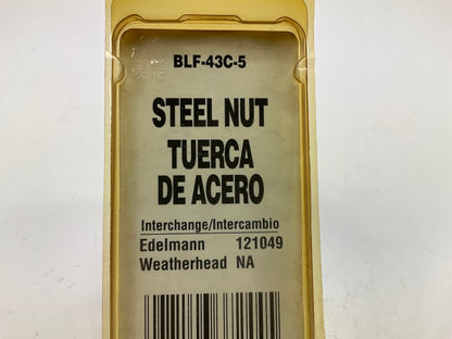 (5) AGS BLF-43C Brake Line Tube Nut, 1/4'' (9/16''-18) Inverted