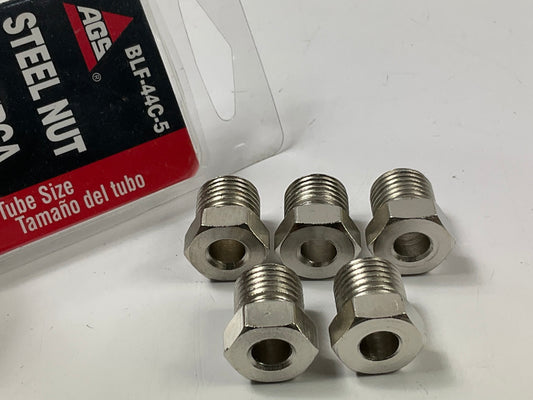 (5) AGS BLF-44C Steel Tube Nut, 1/4'' (1/2''-20) Inverted