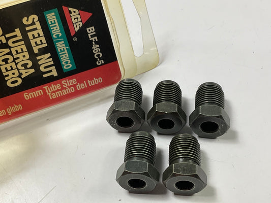 (5) AGS BLF-46C Steel Tube Nut, 1/4'' (M12 X 1.0) Bubble