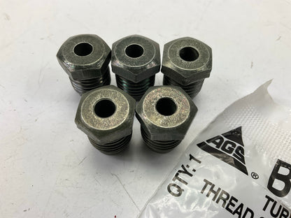 (5) AGS BLF-49B Steel Tube Nut, 3/16'' (M13x1.5 Bubble)