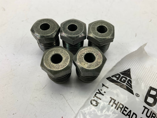 (5) AGS BLF-49B Steel Tube Nut, 3/16'' (M13x1.5 Bubble)