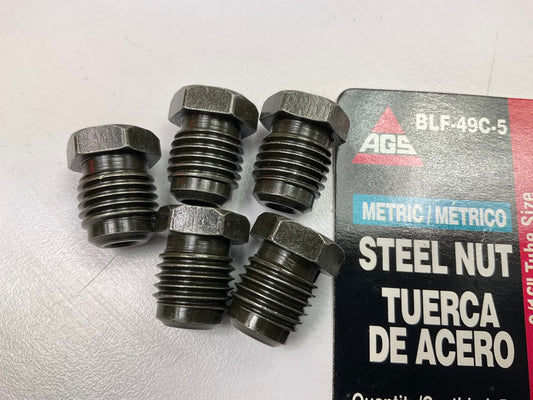 (5) AGS BLF-49C Steel Tube Nut, 3/16'' (M13 X 1.5) Bubble