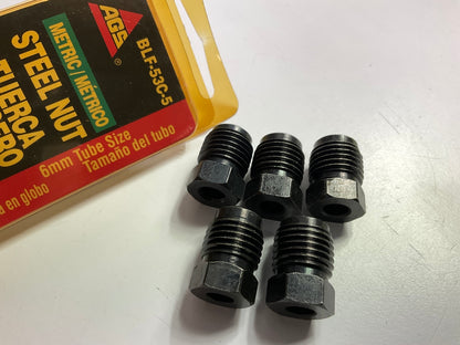 (5) AGS BLF-53C Steel Tube Nut, 6mm (M14 X 1.5) Bubble
