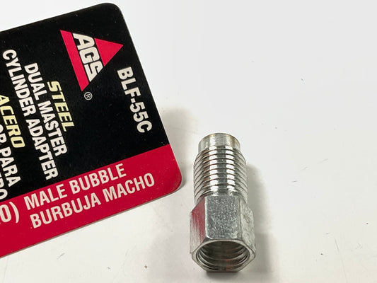 AGS BLF-55C Steel Adapter, 3/8''-24 Bubble To 7/16''-20 Bubble