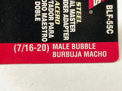 AGS BLF-55C Steel Adapter, 3/8''-24 Bubble To 7/16''-20 Bubble