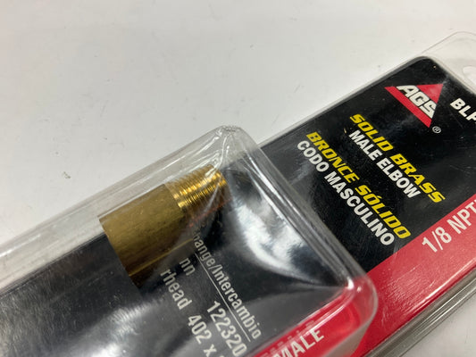 AGS BLF-56C Brass Male Elbow, 3/8''-24 Inverted To 1/8'' NPT