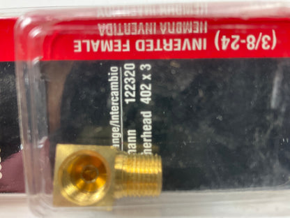 AGS BLF-56C Brass Male Elbow, 3/8''-24 Inverted To 1/8'' NPT