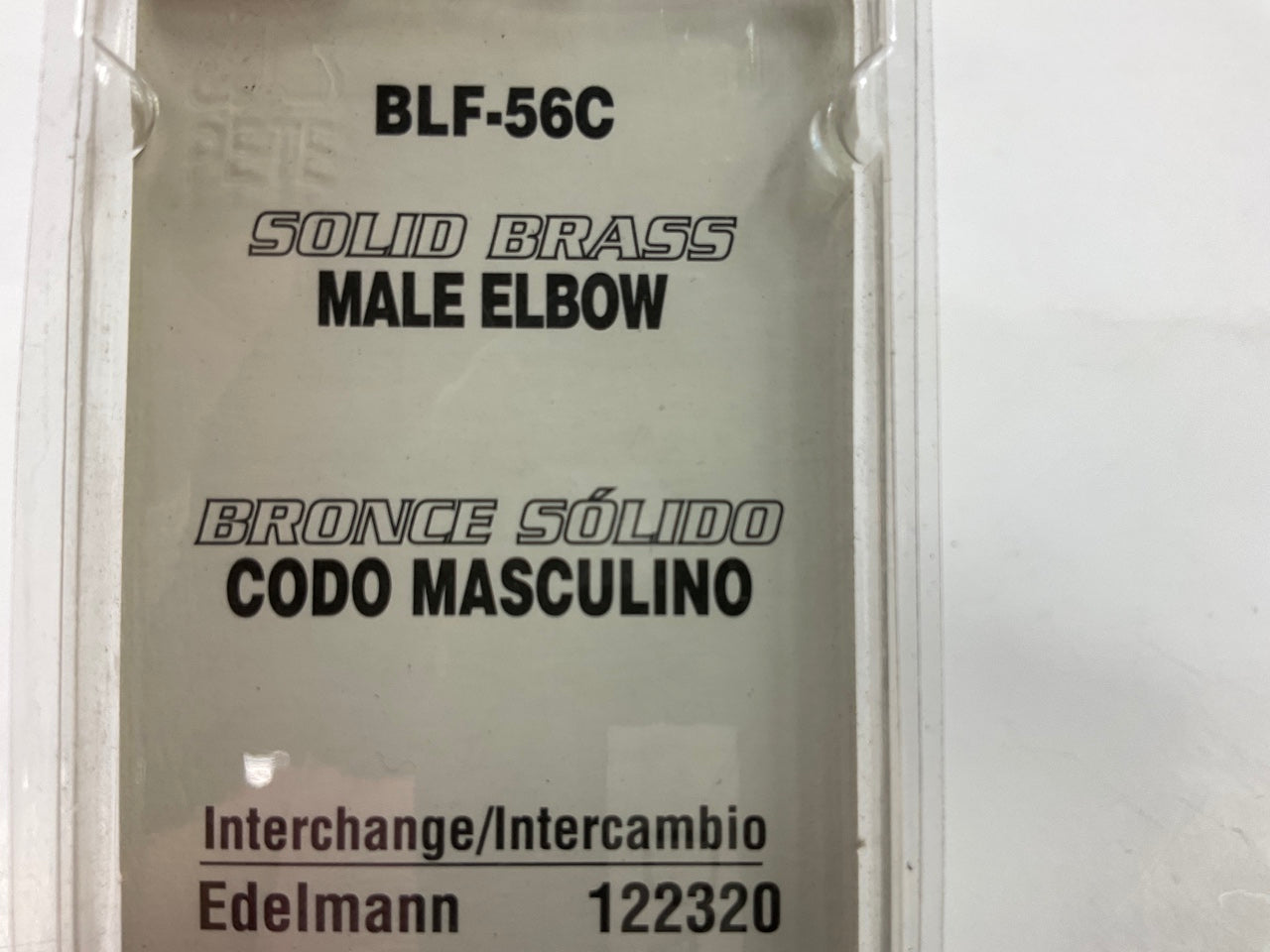 AGS BLF-56C Brass Male Elbow, 3/8''-24 Inverted To 1/8'' NPT