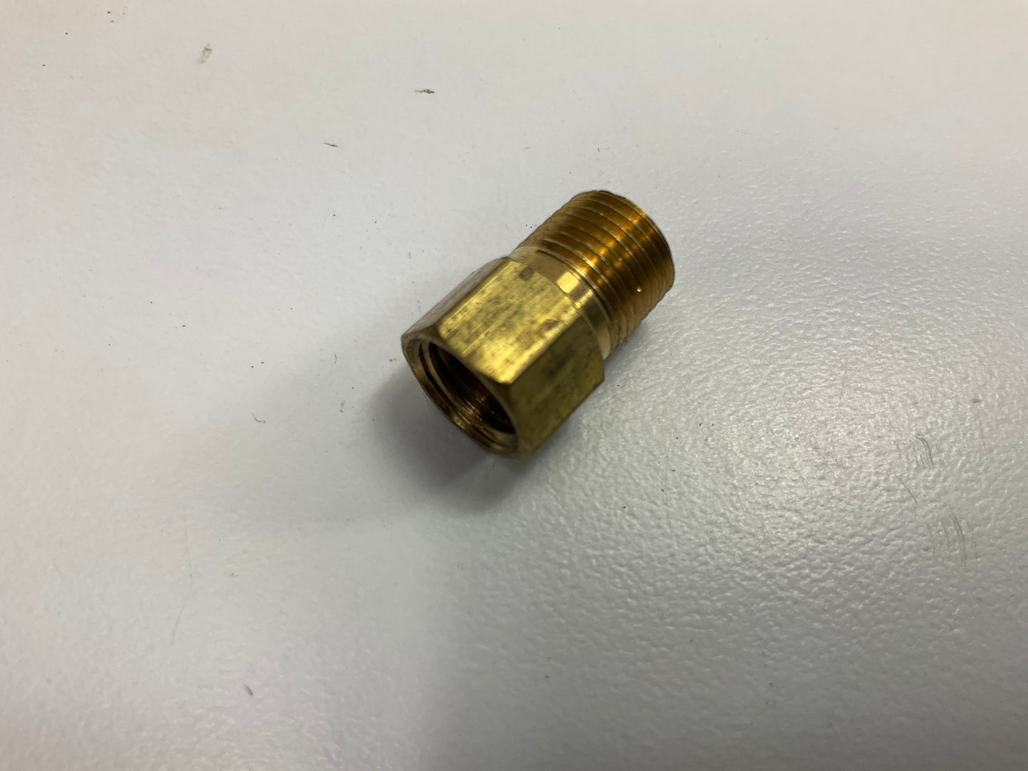 (5) AGS BLF-57C Brass Male Connector, 3/8''-24 Inverted To 1/8'' NPT