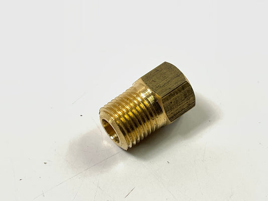 AGS BLF-57C Brass Male Connector, 3/8''-24 Inverted To 1/8'' NPT