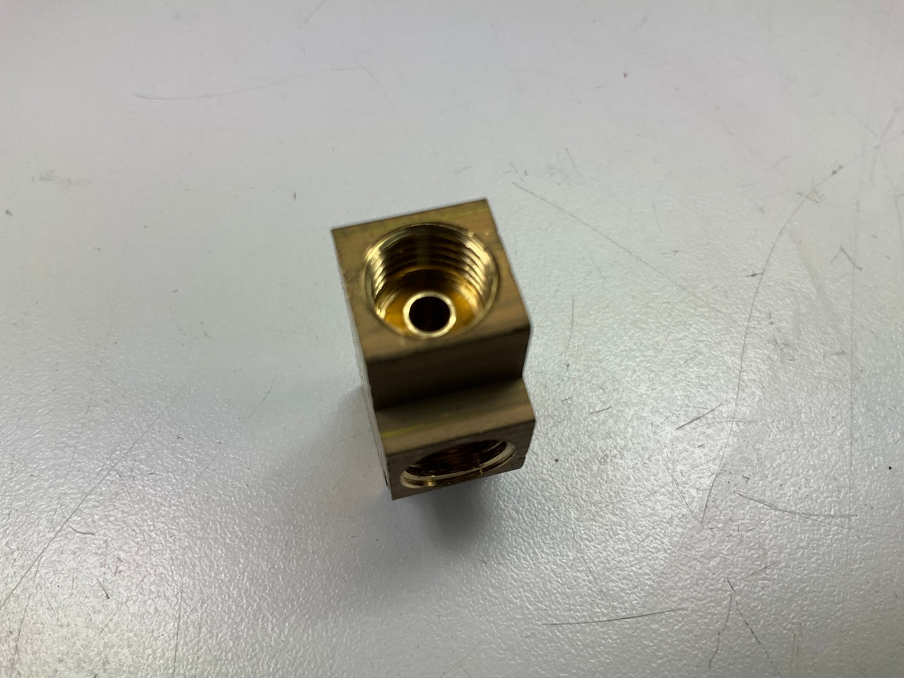 AGS BLF-59C Brass Brake Line Union Tee, Female (3/8-24 Inverted)