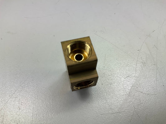 AGS BLF-59C Brass Brake Line Union Tee, Female (3/8-24 Inverted)