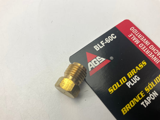 AGS BLF-60C Brake Line Brass Plug - 3/8''-24 Inverted