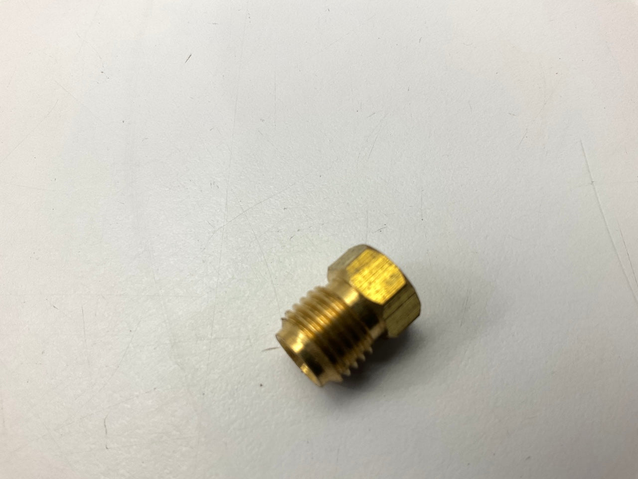 AGS BLF-60C Brake Line Brass Plug - 3/8''-24 Inverted