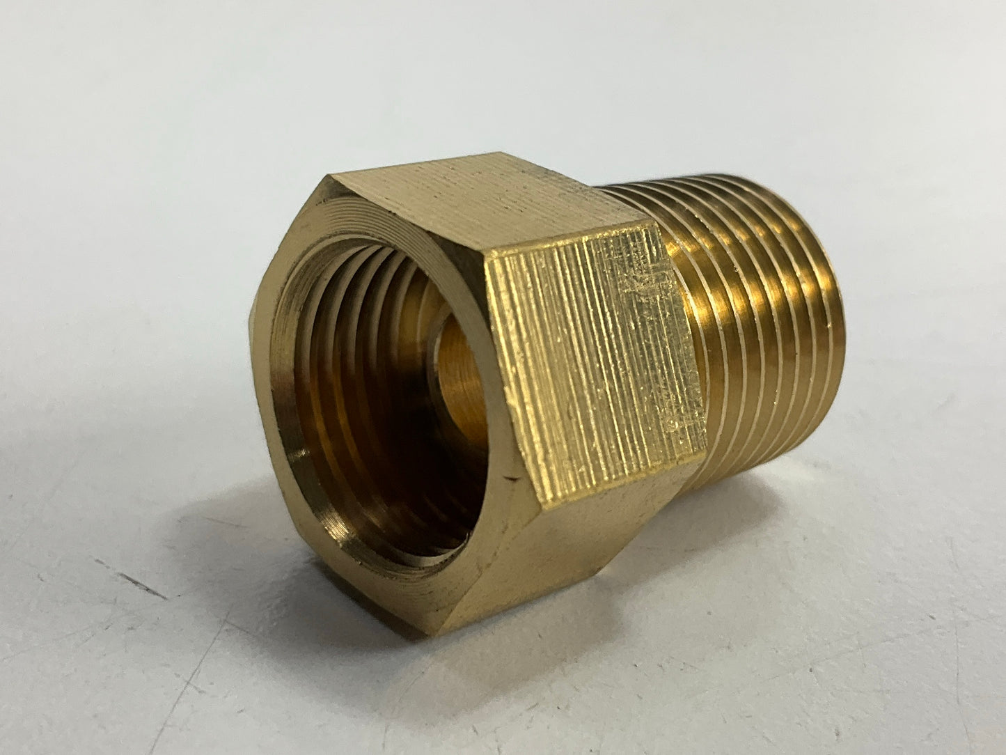 AGS BLF-88B Brake Line Connector, Female 5/8''-18 Inverted X Male 3/8''-18 NPT