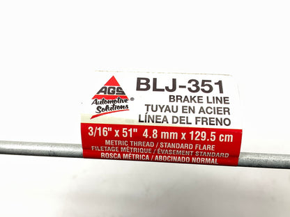(5) AGS BLJ351 Brake Lines, 3/16'' X 51'', M10x1mm Thread Fittings, For Japanese