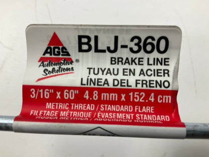 (5) AGS BLJ360 3/16'' X 60'' Brake / Fuel Lines,  Metric M10x1mm Thread Fittings