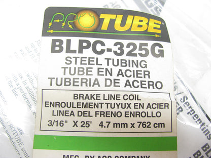 AGS BLPC-325G  3/16'' X 25' Go-Fast Green Carbon Steel Brake Line