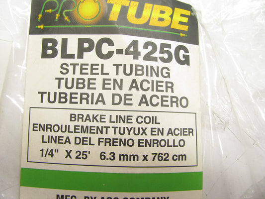 AGS BLPC-425G 1/4'' X 25' GO-FAST Green Carbon Steel Pro-Tube Brake Line