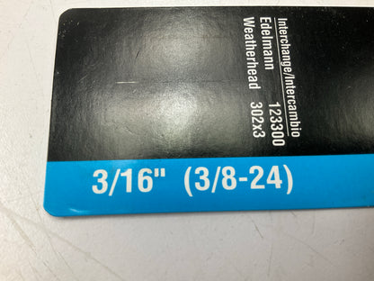 (10) AGS BLU-3C Brake Line Union, 3/16'' (3/8''-24 Inverted)