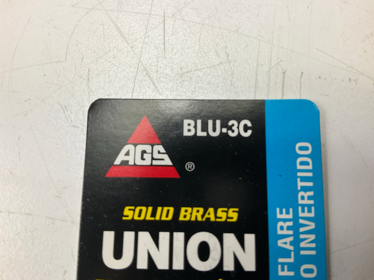 (10) AGS BLU-3C Brake Line Union, 3/16'' (3/8''-24 Inverted)