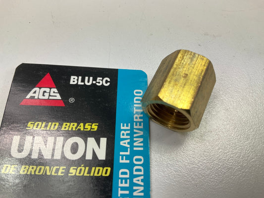 AGS BLU-5C Brass Brake Line Union, 5/16'' (1/2''-20 Inverted)