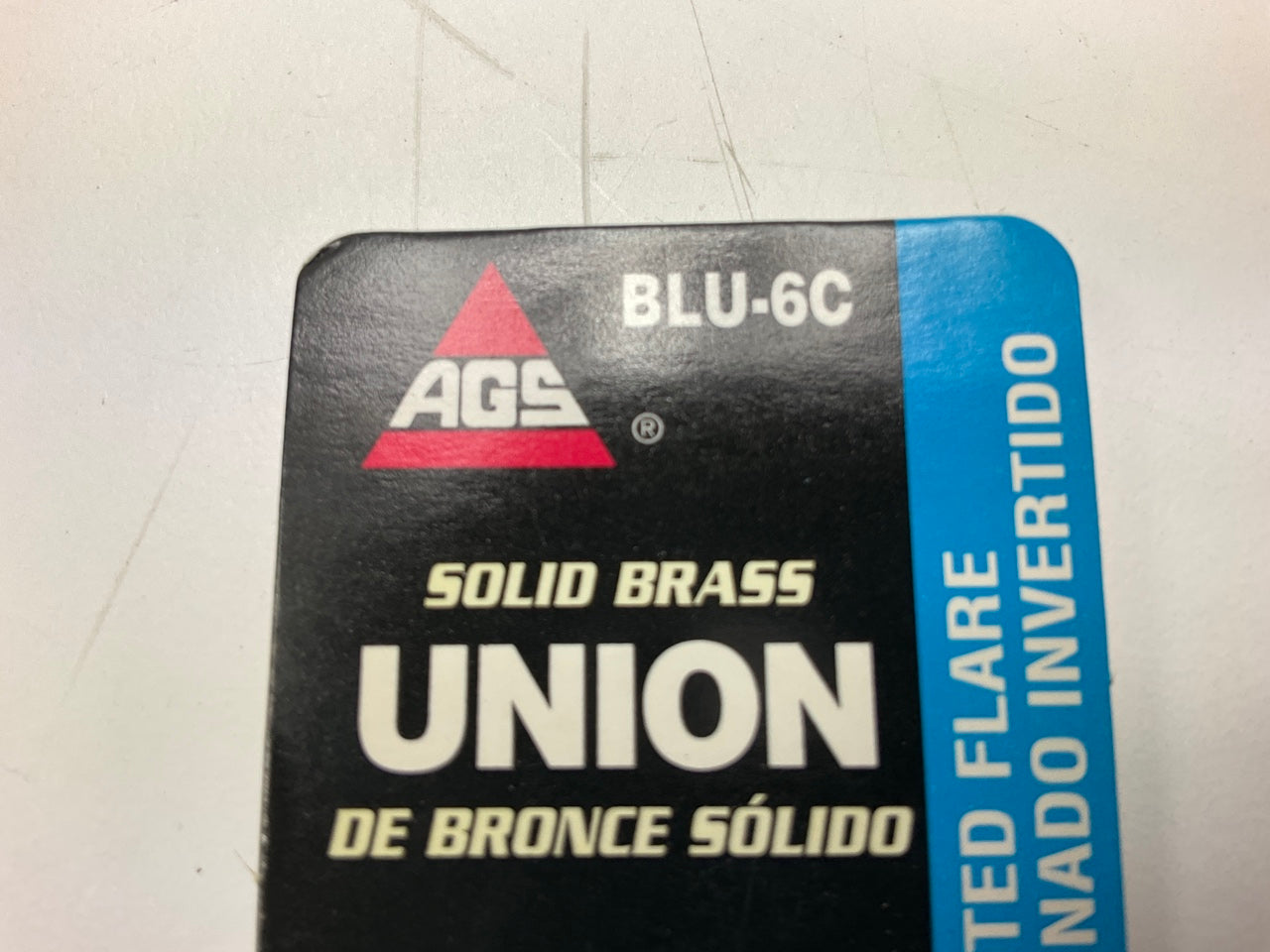 AGS BLU-6C Brass Brake Line Union, 3/8'' (5/8''-18 Inverted)