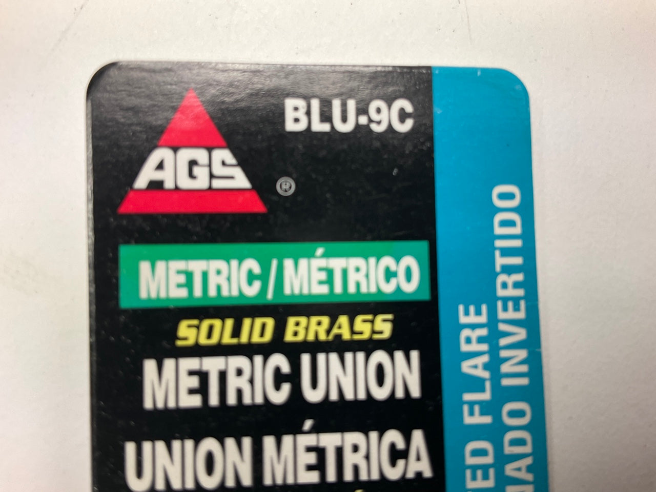 AGS BLU-9C Brass Brake Line Union, 3/16'' (M10x1.0 Inverted)