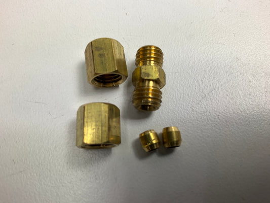 AGS CF-0 Brake Line Brass Compression Union, 1/8''