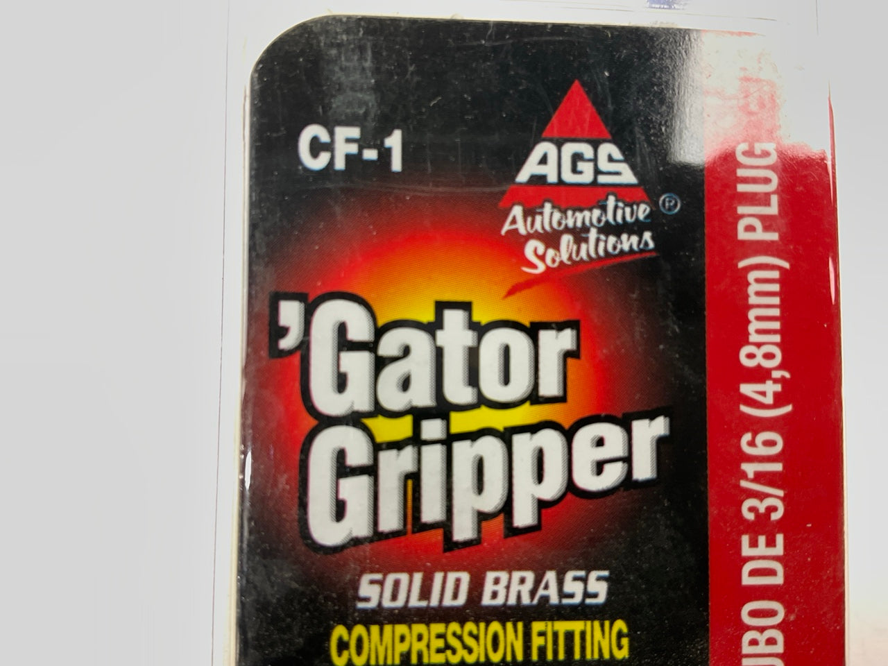 AGS CF-1 Brake Line Brass Compression Union, 3/16''