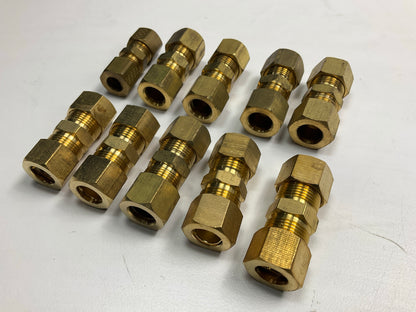 (10) AGS CF-4 Brass Compression Unions, For 3/8'' Tubing