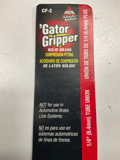 AGS CF2 Brass Compression Union, 1/4''