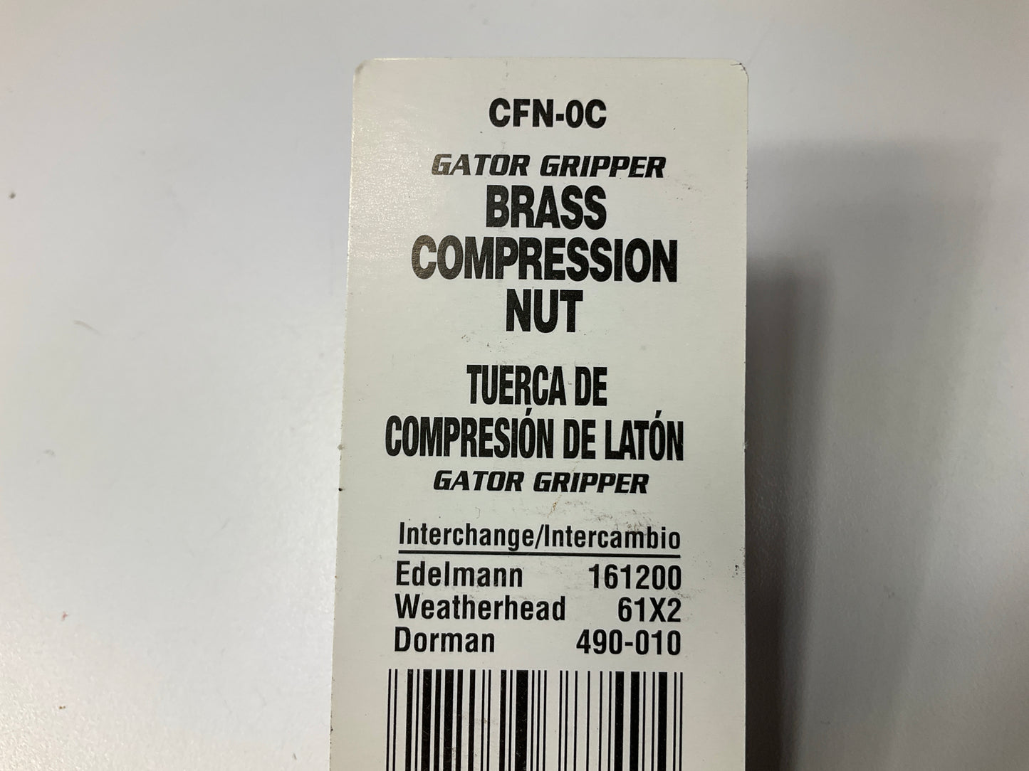 AGS CFN-0C Brass Compression Nut, 1/8 Tube