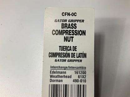 AGS CFN-0C Brass Compression Nut, 1/8 Tube
