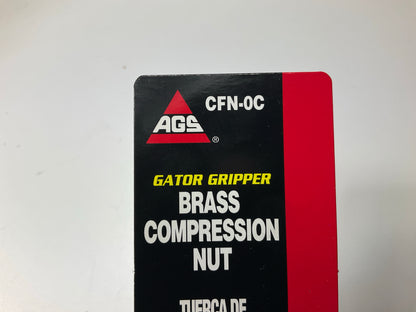 AGS CFN-0C Brass Compression Nut, 1/8 Tube