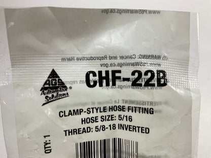 AGS CHF-22B Rigid Clamp Fitting, Brass, 5/16 (5/8''-18 Thread)