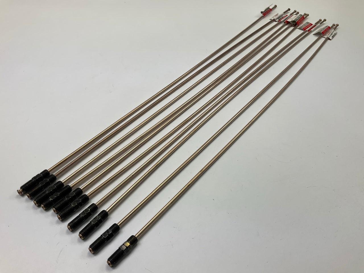(10) AGS CN-330 NiCopp Nickel/Copper Brake Lines, 3/16 X 30'',  3/8-24'' Threads