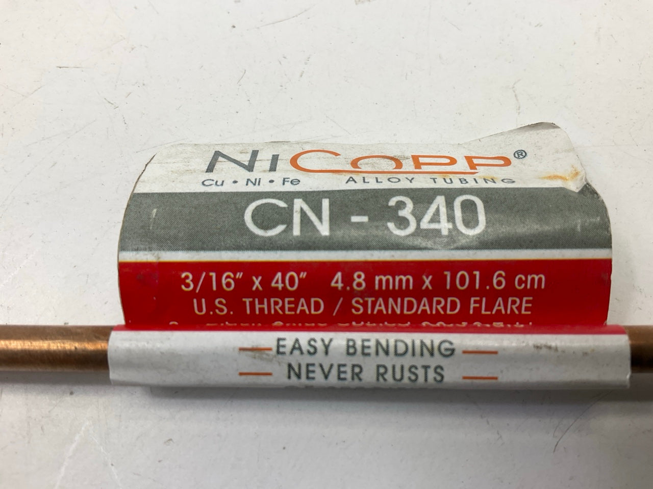 AGS CN-340 Domestic Nickel/Copper Brake Line, 3/16'' X 40''