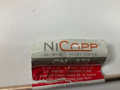 (7) AGS CN-372 Domestic Nickel / Copper Brake Line, 3/16'' Diameter X 72'' Long