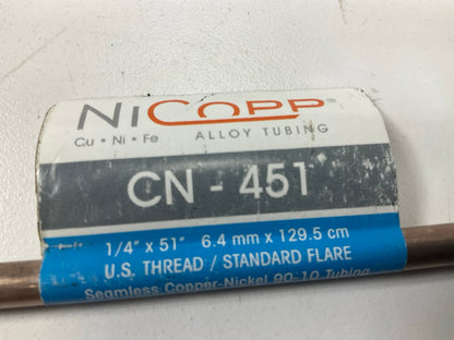 (6) AGS CN-451 NiCopp Domestic Nickel/Copper Brake Line, 1/4'' X 51''