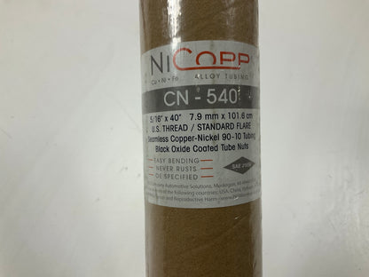 (5) AGS CN-540 NiCopp Copper Nickel Alloy Brake Line: 40'' Long, 5/16'' Diameter