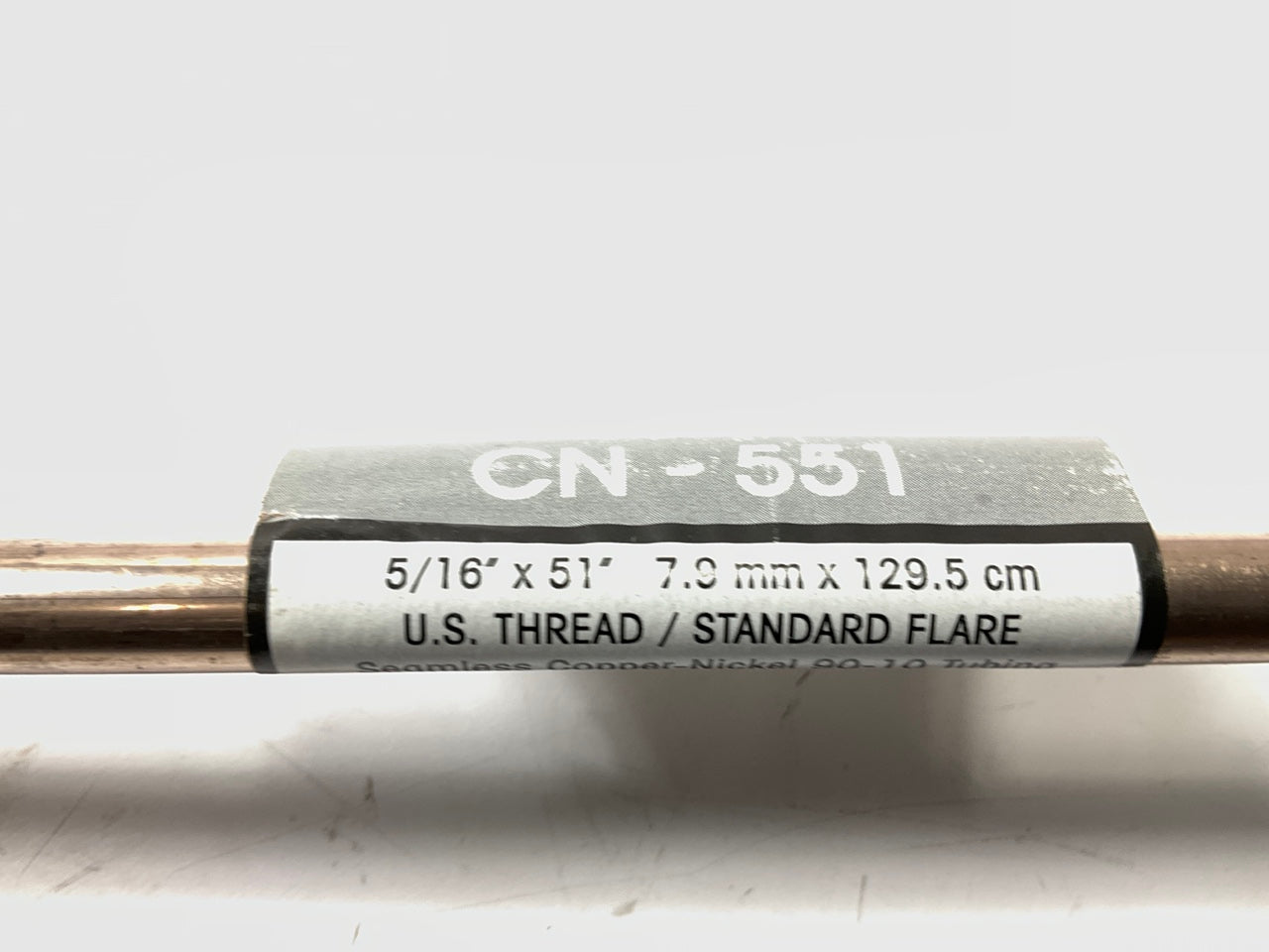 (5) AGS CN551 Brake Lines, 5/16'' X 51'', 1/2-20'' Threads, NiCopp Nickel / Copper