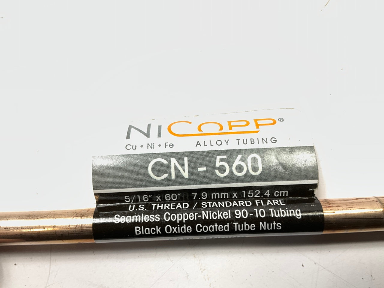 (5) AGS CN560 Brake Lines,  NiCopp Nickel / Copper, 5/16'' X 60'', 1/2''-20 Threads