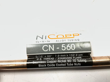 (5) AGS CN560 Brake Lines,  NiCopp Nickel / Copper, 5/16'' X 60'', 1/2''-20 Threads