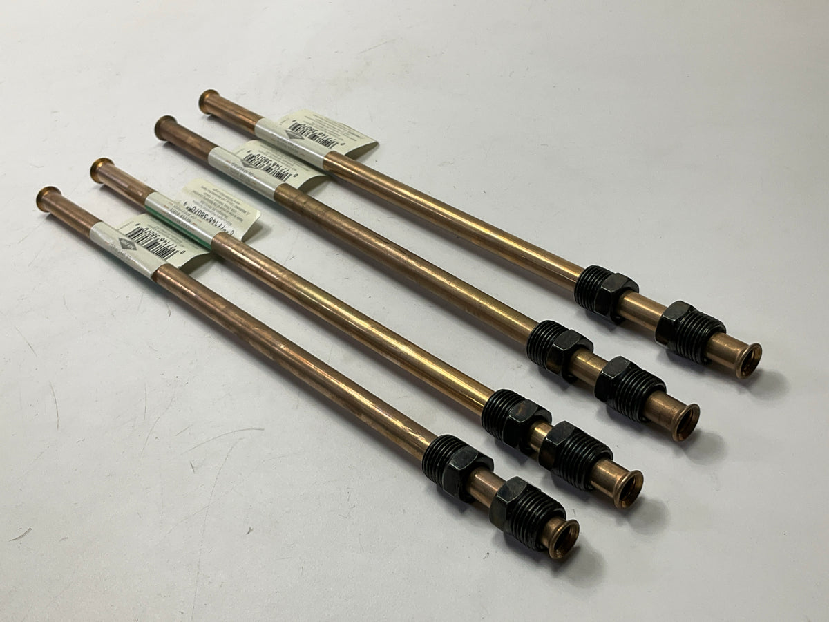 (4) AGS CN-612 3/8'' X 12'' Domestic NiCopp US Thread Standard Flare Brake Lines